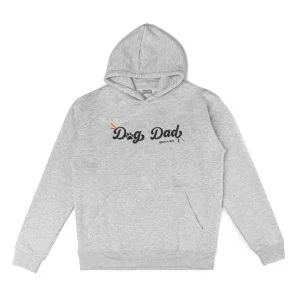 Light Grey Hoodie με κέντημα “Dog Dad”