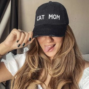 Jockey Hat “Cat Mom” Grey