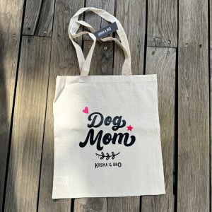Cotton Bag “Dog Mom” χωρίς πιέτα