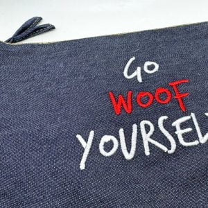 Neceser με κέντημα “Go Woof Yourself”