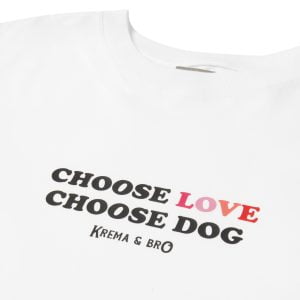 “Choose Love * Choose Dog” Oversized Crop Top