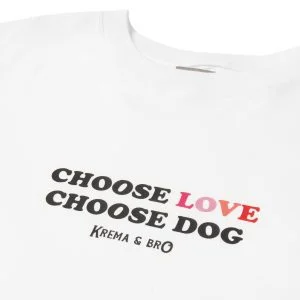 “Choose Love * Choose Dog” Oversized Crop Top