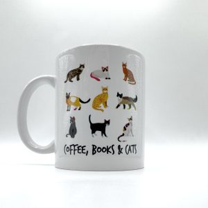 Κούπα “Coffee, Books, Cats”