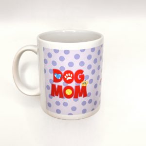 Κούπα “Dog Mom” w/ Purple Dots